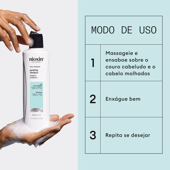 Shampoo Anticaspa Purificante para Couro Cabeludo Nioxin
